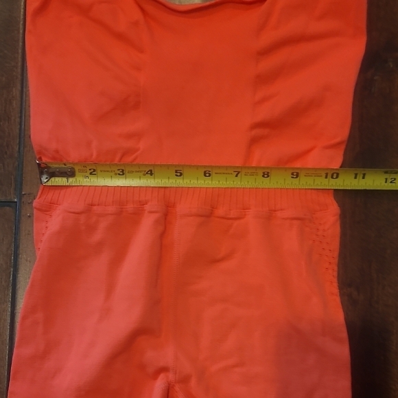 Free People Movement Neon Orange Sleeveless Open Back Jumpsuit Size XS/S NWOT - Picture 14 of 15